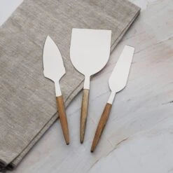 3 Piece Acacia Wood Cheese Set -Famous Tableware Store 3 piece acacia wood cheese set 5254483 3