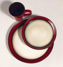 Aria Red 16 Piece Dinnerware Set, Service For 4 12 Aria Red 16 Piece Dinnerware Set, Service For 4 -Famous Tableware Store 5109392AriaRed OH