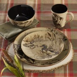Mossy Oak Animal Print 16 Piece Dinnerware Set, Service For 4 -Famous Tableware Store 5138758 Mossyoak 4pc