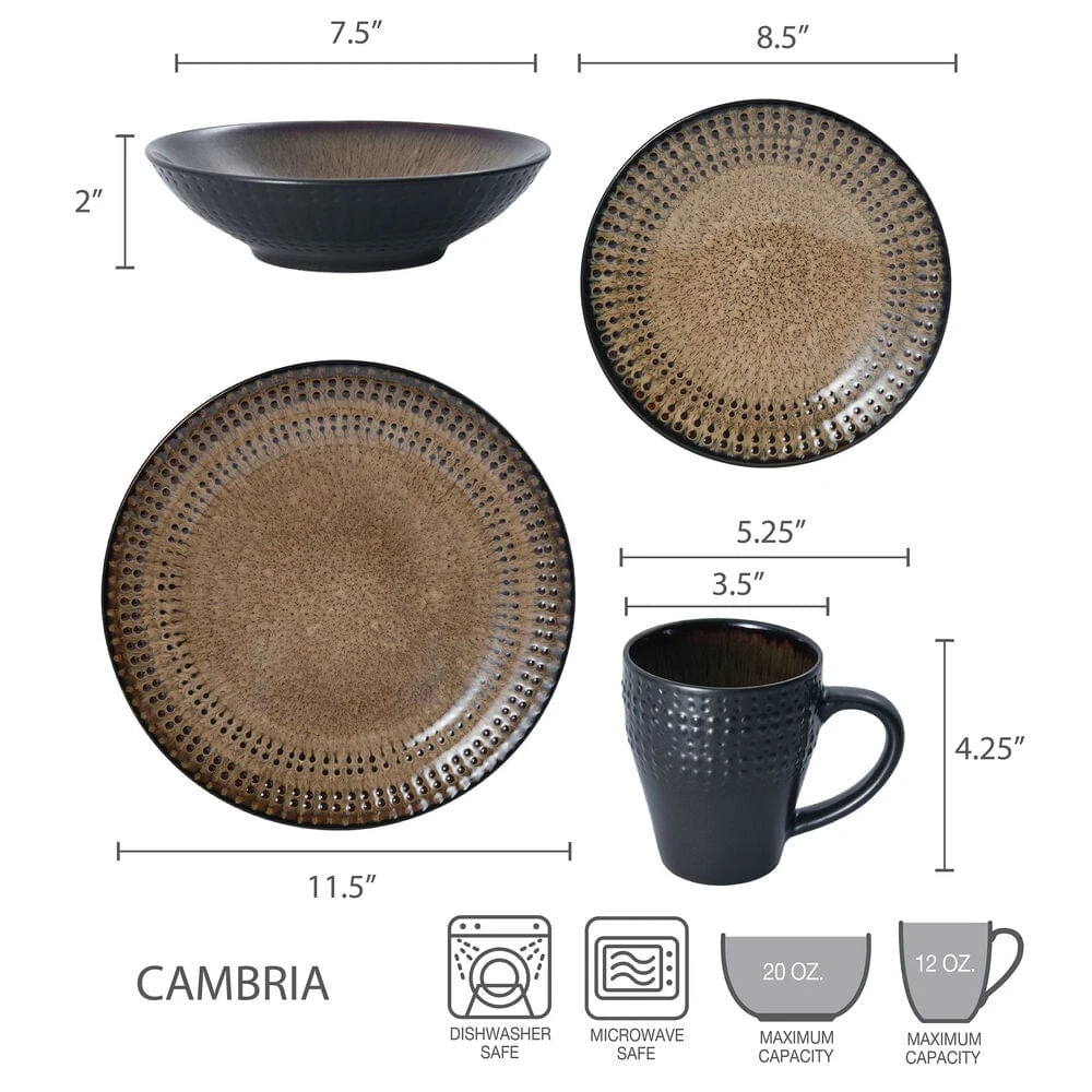 Cambria 16 Piece Dinnerware Set, Service For 4 5 Cambria 16 Piece Dinnerware Set, Service For 4 - Image 3