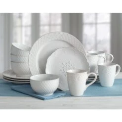 French Lace White Dinnerware Set 10 French Lace White Dinnerware Set -Famous Tableware Store 5207819 2