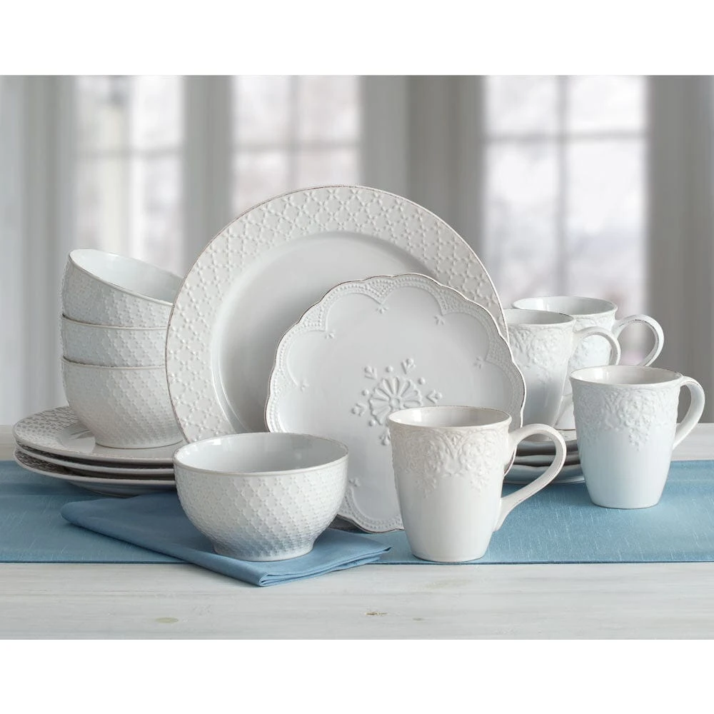 French Lace White Dinnerware Set 5 French Lace White Dinnerware Set - Image 3