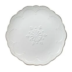 French Lace Set Of 4 White Salad Plates 9 French Lace Set Of 4 White Salad Plates -Famous Tableware Store 5211113