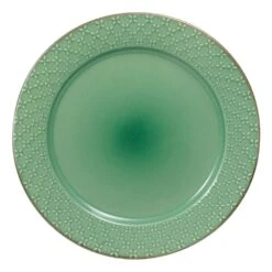 French Lace Set Of 4 Green Dinner Plates -Famous Tableware Store 5211162