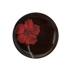 Painted Poppies Set Of 4 Appetizer Plates -Famous Tableware Store 5233252