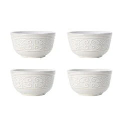 Abby White 16 Piece Dinnerware Set, Service For 4 -Famous Tableware Store 5267392 CO4