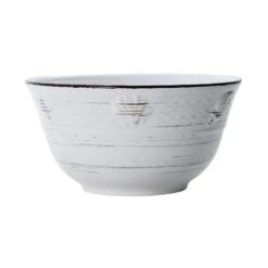 Trellis Coastal White Set Of 4 Soup Cereal Bowls -Famous Tableware Store 5268379 FR
