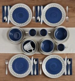 Remi Blue 16 Piece Dinnerware Set, Service For 4 -Famous Tableware Store 5275473 PFZ RemiBlue 16pcs Lifestyle 2