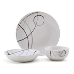 Circles 18 Piece Dinnerware Set, Service For 6 -Famous Tableware Store 5276287 Circles 3pps onWhite