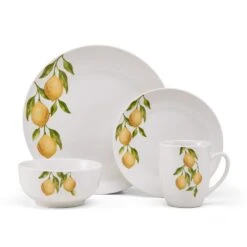 Lemons 16 Piece Dinnerware Set, Service For 4 -Famous Tableware Store 5276340 4pps onWhite
