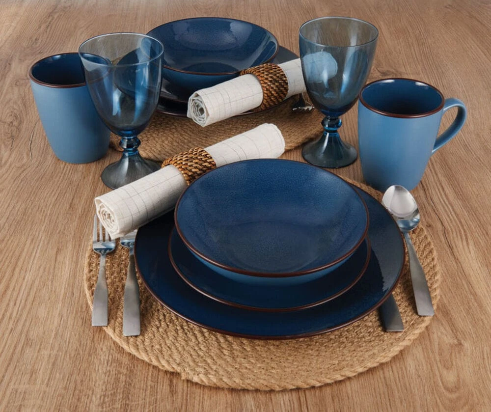 Pierce Blue 16 Piece Dinnerware Set, Service For 4 4 Pierce Blue 16 Piece Dinnerware Set, Service For 4 - Image 2