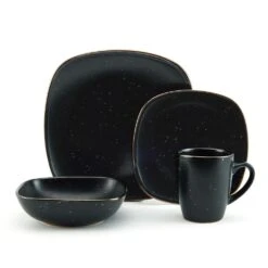Decker Black 16 Piece Dinnerware Set, Service For 4 19 Decker Black 16 Piece Dinnerware Set, Service For 4 -Famous Tableware Store 5286198 Pfalzgraff DeckerBlack 4PC PlaceSetting Silo
