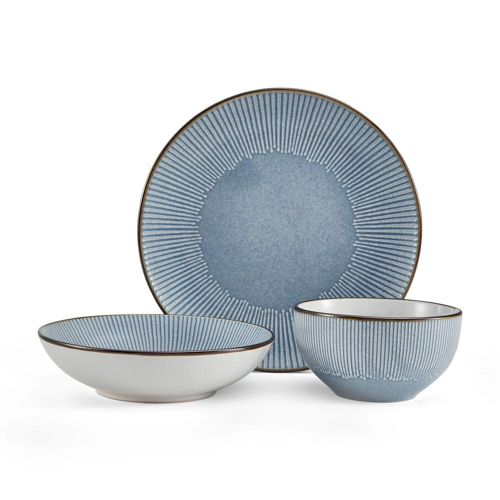 Arlie Blue 12 Piece Dinnerware Set, Service For 4 11 Arlie Blue 12 Piece Dinnerware Set, Service For 4 - Image 9
