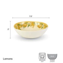 Lemons Set Of 4 Outdoor Melamine Soup Cereal Bowls 7 Lemons Set Of 4 Outdoor Melamine Soup Cereal Bowls -Famous Tableware Store 5293373 bowl infographic