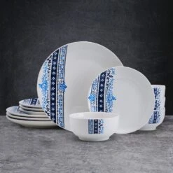Michele 12 Piece Dinnerware Set, Service For 4 -Famous Tableware Store 5293644 SN Michele 12pc lifestyle