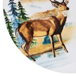 Woodland Animals 12 Piece Dinnerware Set, Service For 4 14 Woodland Animals 12 Piece Dinnerware Set, Service For 4 -Famous Tableware Store 5293649 SN WoodlandAnimals dinnerplate detail