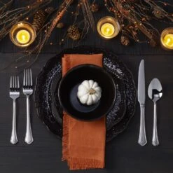 Chateau Midnight 12 Piece Dinnerware Set, Service For 4 12 Chateau Midnight 12 Piece Dinnerware Set, Service For 4 -Famous Tableware Store 5296078 PFZ Chateau Lifestyle Halloween 3pc Square