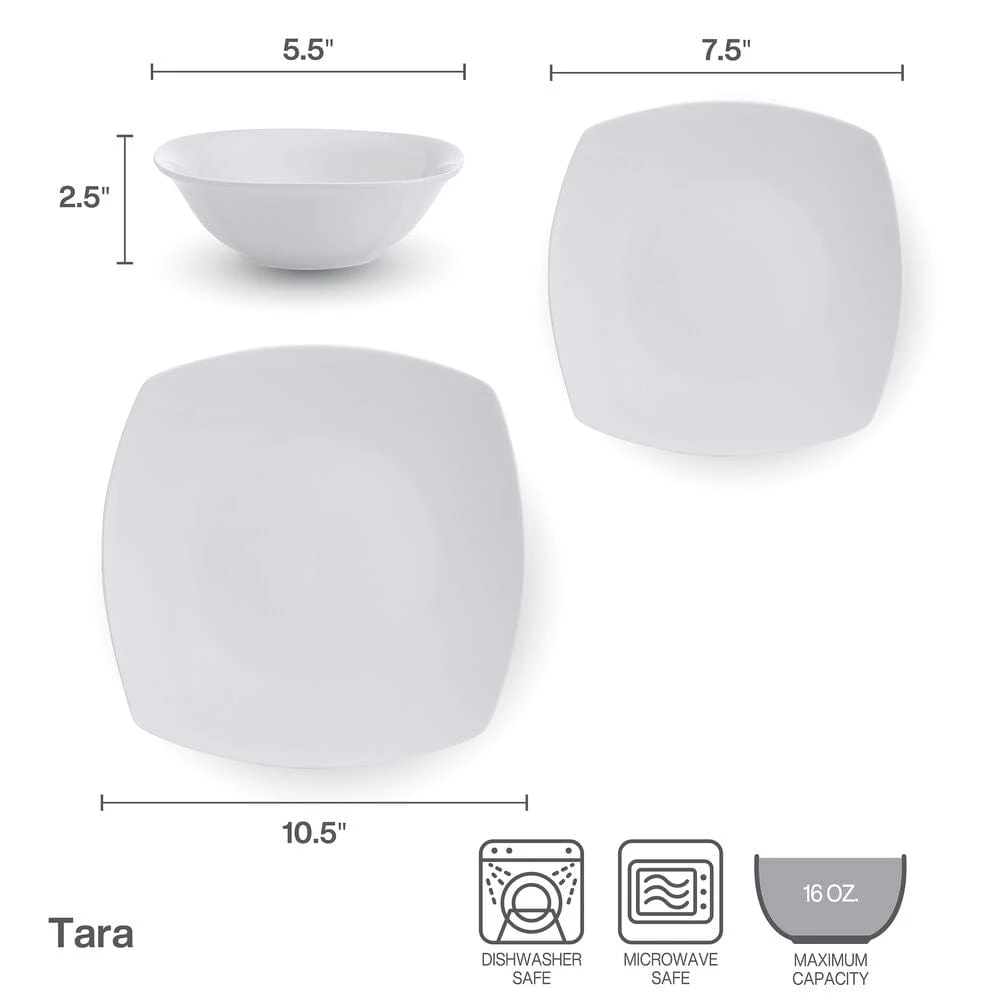 Tara 12 Piece Dinnerware Set, Service For 4 7 Tara 12 Piece Dinnerware Set, Service For 4 - Image 5