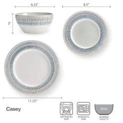 Casey 12 Piece Dinnerware Set, Service For 4 15 Casey 12 Piece Dinnerware Set, Service For 4 -Famous Tableware Store 5296883 IG casey12pcdinnerwareset