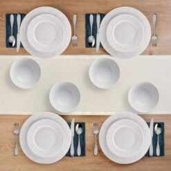 Maddy 12 Piece Dinnerware Set, Service For 4 13 Maddy 12 Piece Dinnerware Set, Service For 4 -Famous Tableware Store 5297446 Maddy 12pc lifestyle topview