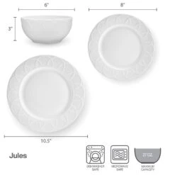 Jules 12 Piece Dinnerware Set, Service For 4 15 Jules 12 Piece Dinnerware Set, Service For 4 -Famous Tableware Store 5297460 Jules dimsinfographic