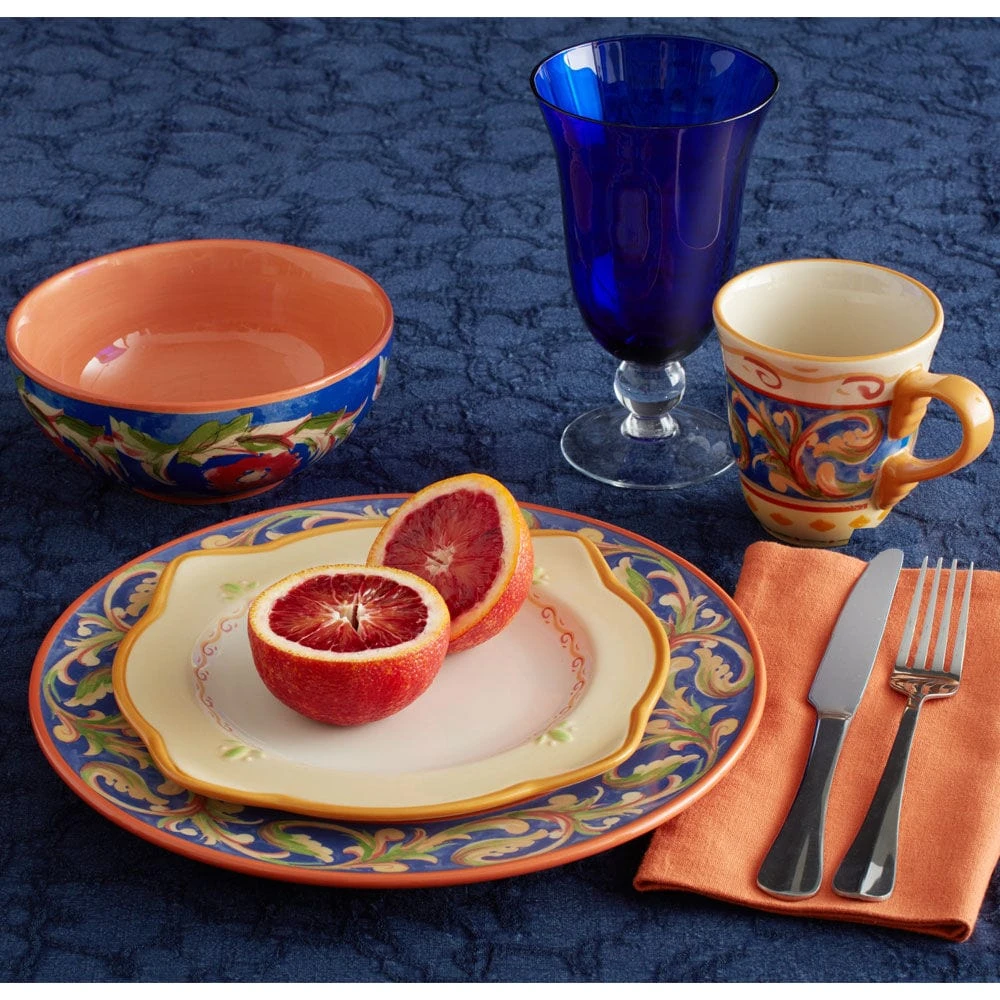 Villa Della Luna® Set Of 4 Scalloped Salad Plates 4 Villa Della Luna® Set Of 4 Scalloped Salad Plates - Image 2