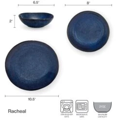 Racheal 12 Piece Dinnerware Set, Service For 4 16 Racheal 12 Piece Dinnerware Set, Service For 4 -Famous Tableware Store Rachael Blue 12 Piece Dinnerware Set 5312991 4