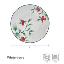 Winterberry® Set Of 4 Appetizer Plates, 6 Inch 10 Winterberry® Set Of 4 Appetizer Plates, 6 Inch -Famous Tableware Store Winterberry Set of 4 Appetizer Plates 5295768 5