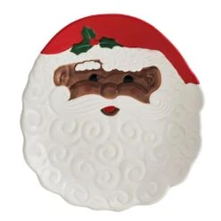 Winterberry® African American Santa Figural Cookie Plate