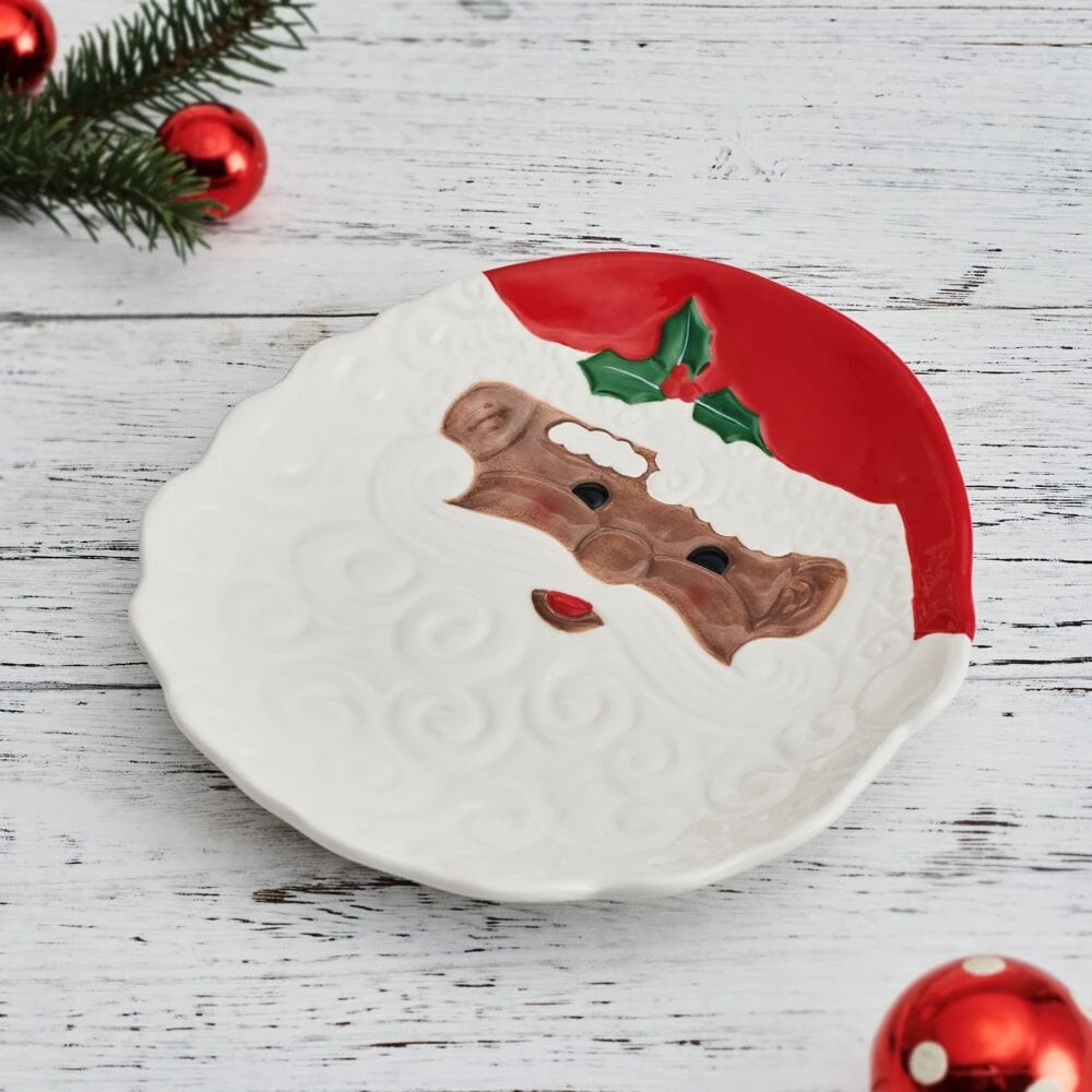 Winterberry® African American Santa Figural Cookie Plate 4 Winterberry® African American Santa Figural Cookie Plate - Image 2