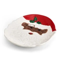 Winterberry® African American Santa Figural Cookie Plate 7 Winterberry® African American Santa Figural Cookie Plate -Famous Tableware Store Winterberry African American Santa Figural Cookie Plate 5308738 3