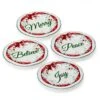 Winterberry® Set Of 4 Red Ribbon Salad Plates -Famous Tableware Store Winterberry Set of 4 Red Ribbon Salad Plates 5308110 1