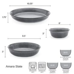 Amara Slate 6 Piece Dinnerware Bowl Set, Service For 2 -Famous Tableware Store amara slate 6 piece dinnerware bowl set service for 2 5305446 5 e42d800d f7c2 42ce a1a5 5145447d9956