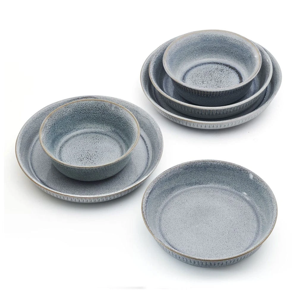 Amara Smoke 6 Piece Dinnerware Bowl Set, Service For 2 3 Amara Smoke 6 Piece Dinnerware Bowl Set, Service For 2