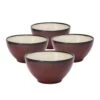Belmont Set Of 4 Red Soup Cereal Bowls -Famous Tableware Store belmont set of 4 red soup cereal bowls K45091102 1