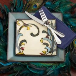 Belmont Set Of 4 Square Leaves Salad Plates -Famous Tableware Store belmont set of 4 square leaves salad plates K45091054 3