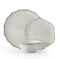 Chateau Cream 12 Piece Outdoor Melamine Dinnerware Set, Service For 4 -Famous Tableware Store chateau cream 12 piece melamine dinnerware set service for 4 5302580 9