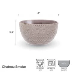 Chateau Smoke Set Of 4 Soup Cereal Bowls 10 Chateau Smoke Set Of 4 Soup Cereal Bowls -Famous Tableware Store chateau smoke set of 4 soup cereal bowls K45296077 5