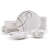 Circles 18 Piece Dinnerware Set, Service For 6 -Famous Tableware Store circles 18 piece dinnerware set service for 6 5276287 1