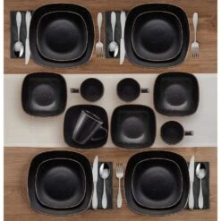 Decker Black 16 Piece Dinnerware Set, Service For 4 13 Decker Black 16 Piece Dinnerware Set, Service For 4 -Famous Tableware Store decker black 16 piece dinnerware set service for 4 5286198 3 35255d0a 66cb 445d 989b 021294358cc5