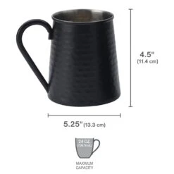 Drew And Jonathan Hammered Black Set Of 2 Beer Mugs -Famous Tableware Store drew and jonathan hammered black set of 2 bar mugs 5288509 4