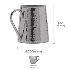 Drew And Jonathan Stainless Hammered Set Of 2 Beer Mugs -Famous Tableware Store drew and jonathan stainless hammered set of 2 bar rmugs 5288508 4