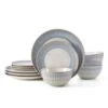 Hensley Blue 12 Piece Dinnerware Set, Service For 4 -Famous Tableware Store hensley blue 12 piece dinnerwqre set service for 4 5291361 1