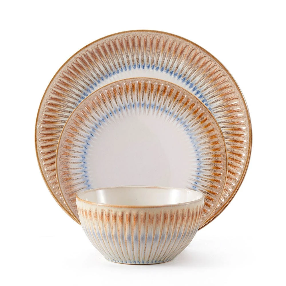 Hensley Taupe 12 Piece Dinnerware Set, Service For 4 8 Hensley Taupe 12 Piece Dinnerware Set, Service For 4 - Image 6