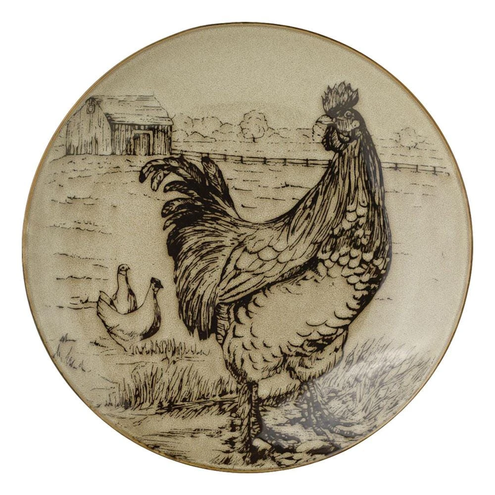 Homespun Rooster 16 Piece Dinnerware Set, Service For 4 6 Homespun Rooster 16 Piece Dinnerware Set, Service For 4 - Image 4