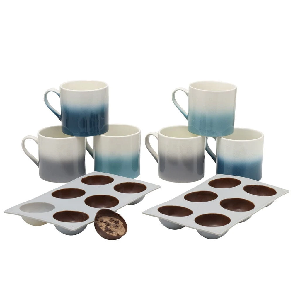 Hot Chocolate Bomb Set Of 6 Mugs With Set Of 2 Molds 3 Hot Chocolate Bomb Set Of 6 Mugs With Set Of 2 Molds