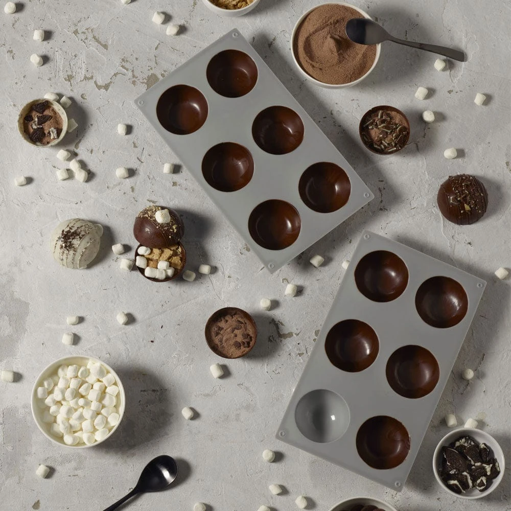 Hot Chocolate Bomb Set Of 6 Mugs With Set Of 2 Molds 5 Hot Chocolate Bomb Set Of 6 Mugs With Set Of 2 Molds - Image 3