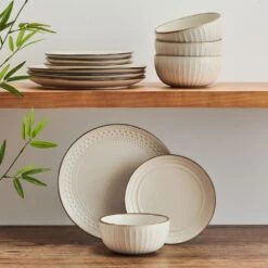 Janelle 12 Piece Dinnerware Set, Service For 4 -Famous Tableware Store janelle 12 piece dinnerware set service for 4 5305448 3