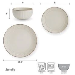 Janelle 12 Piece Dinnerware Set, Service For 4 -Famous Tableware Store janelle 12 piece dinnerware set service for 4 5305448 5
