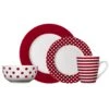 Kenna Red 16 Piece Dinnerware Set, Service For 4 -Famous Tableware Store kenna red 16 piece dinnerware set service for 4 5233527 1